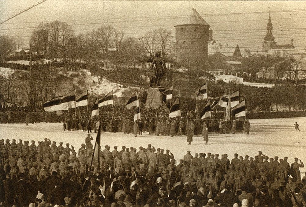 Celebration of February 24th in 1919 in Peetri plats, Tallinn