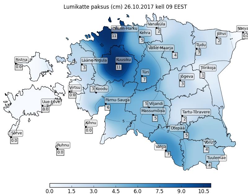 Ilmateenistuse lumekaart