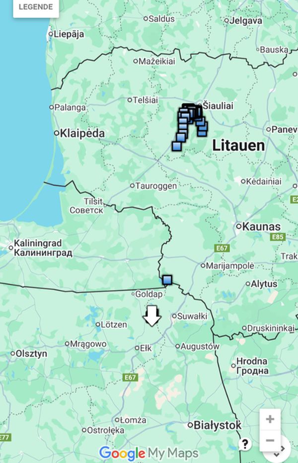 Vihma teekond oli umbes 250 km ja ööbimiskoht Suwalki koridoris, mis ühendab Leedut ja Poolat, aga eraldab Kaliningradi Venemaast.