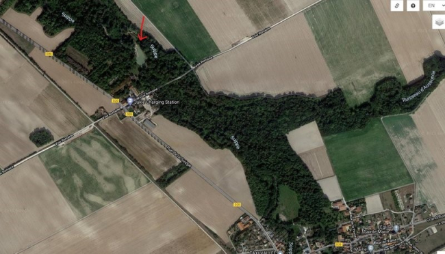 Julge Prantsusmaal Heutrégivilles ja viidatud on väikesele järvele, kus lind võiks toituda