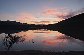 Civil twilight sunset over Sandy Lake (DSCF2996).jpg