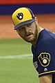 Brandon Woodruff checks a runner, March 25, 2019 (cropped).jpg