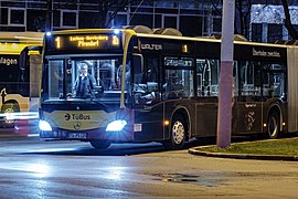 Buslinie 1 am Omnibusbahnhof in Tübingen bei Nacht.jpg